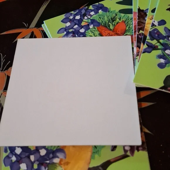 Floral Party Coasters Multicolor Set Of 9 Jungle Tropical Flowers - Picture 2 of 2